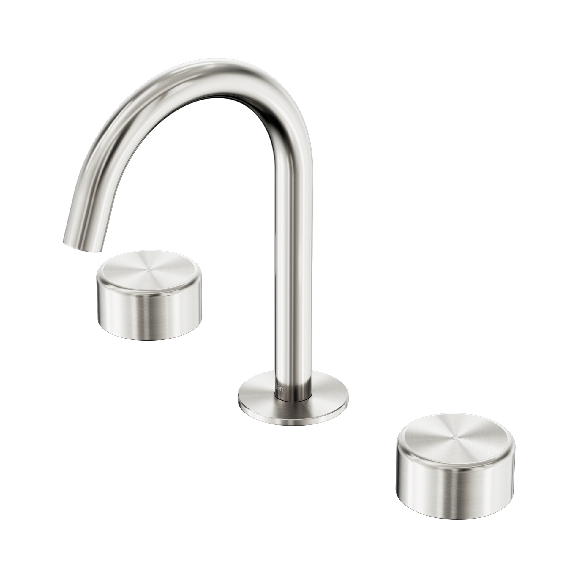 Nero Serenity Basin Set Arc Spout With Metal Handle, Brushed Nickel