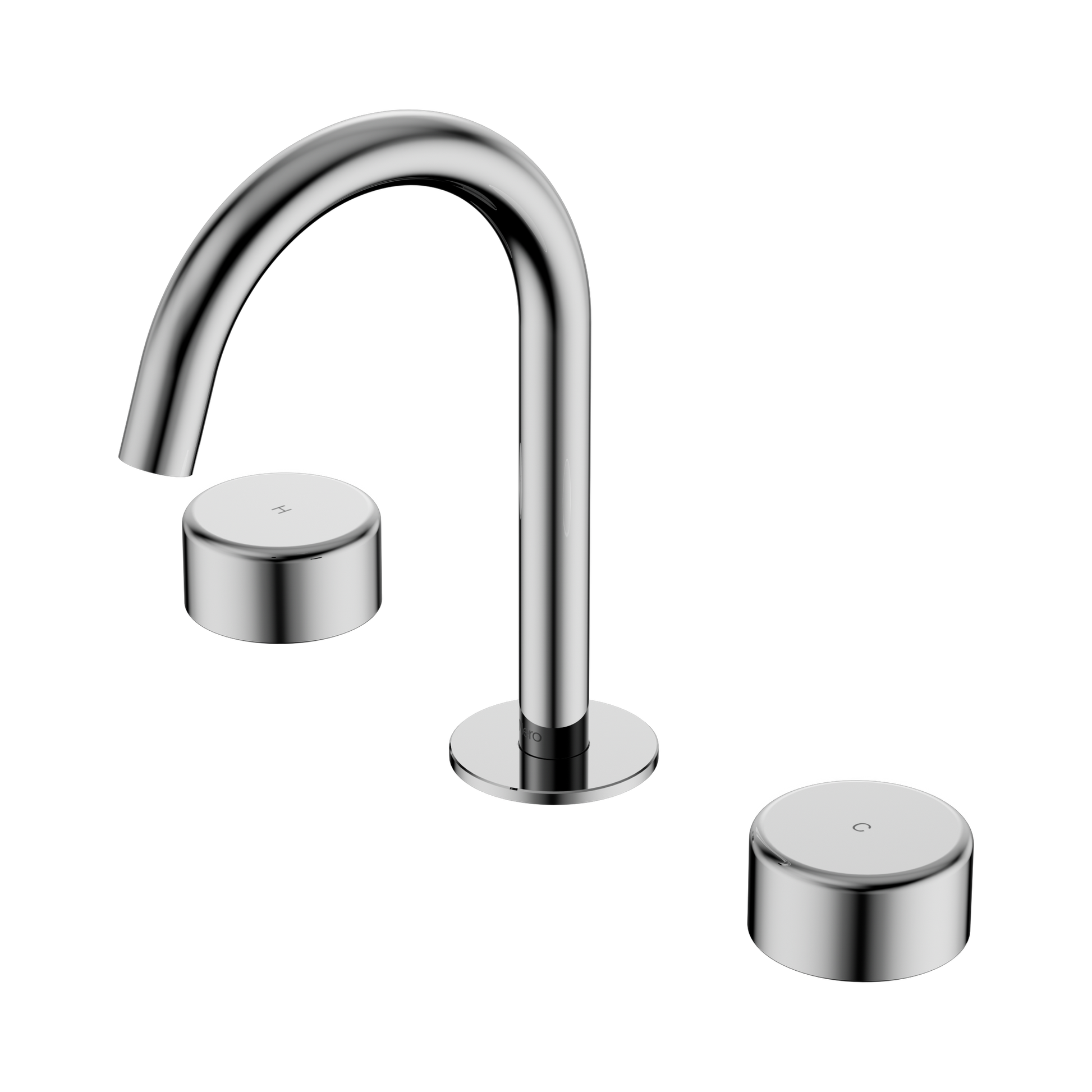 Nero Serenity Basin Set Arc Spout With Metal Handle, Chrome
