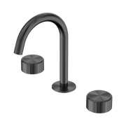 Nero Serenity Basin Set Arc Spout With Metal Handle, Gun Metal
