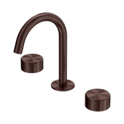 Nero Serenity Basin Set Arc Spout With Metal Handle, Rome Bronze