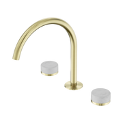 Nero Serenity Bath/Kitchen Set Arc Spout With Carrara Handle, Brushed Gold