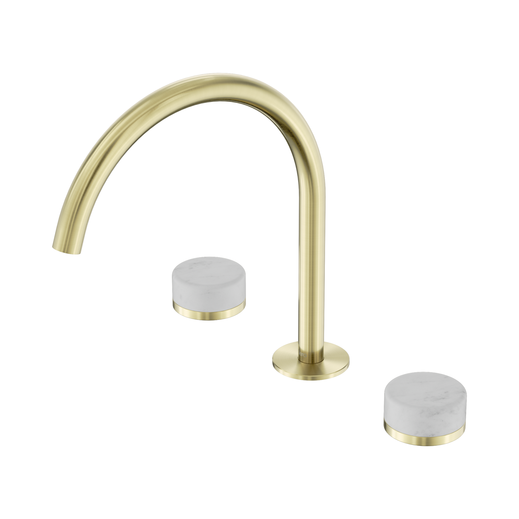 Nero Serenity Bath/Kitchen Set Arc Spout With Carrara Handle, Brushed Gold