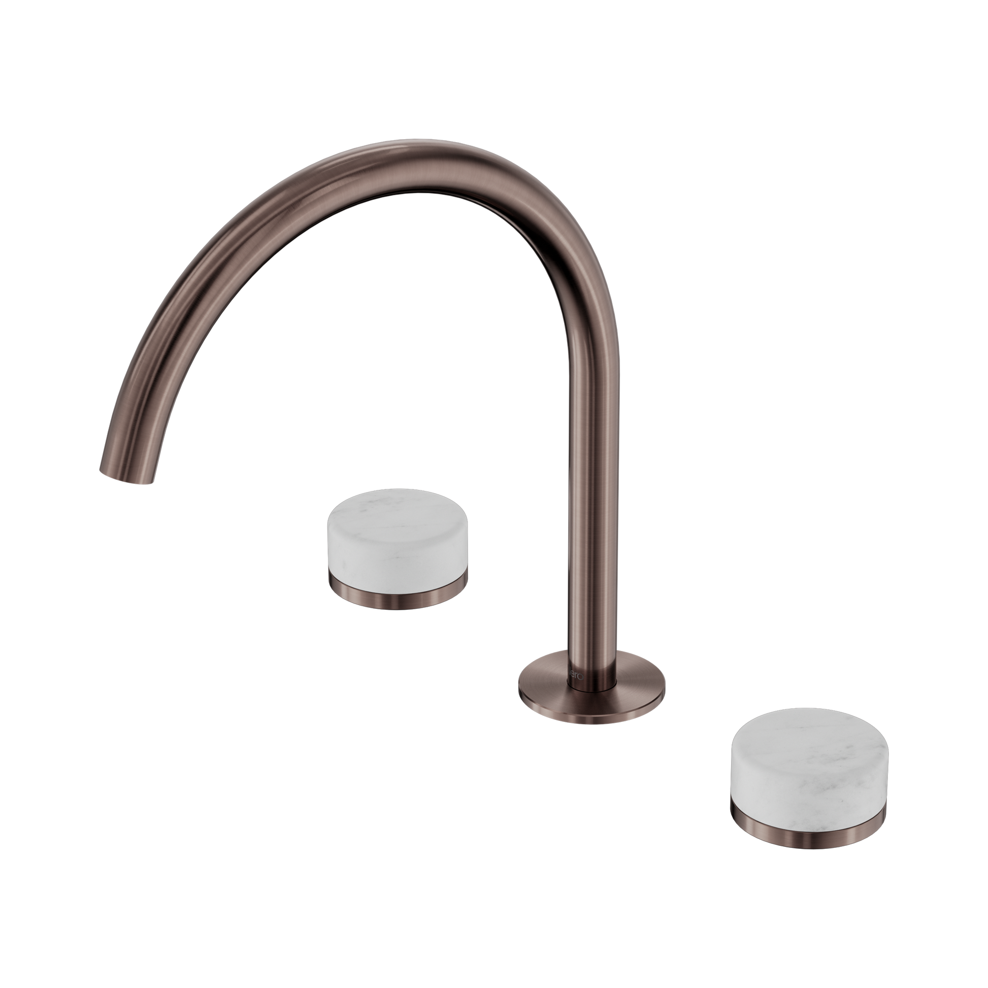 Nero Serenity Bath/Kitchen Set Arc Spout With Carrara Handle, Brushed Bronze