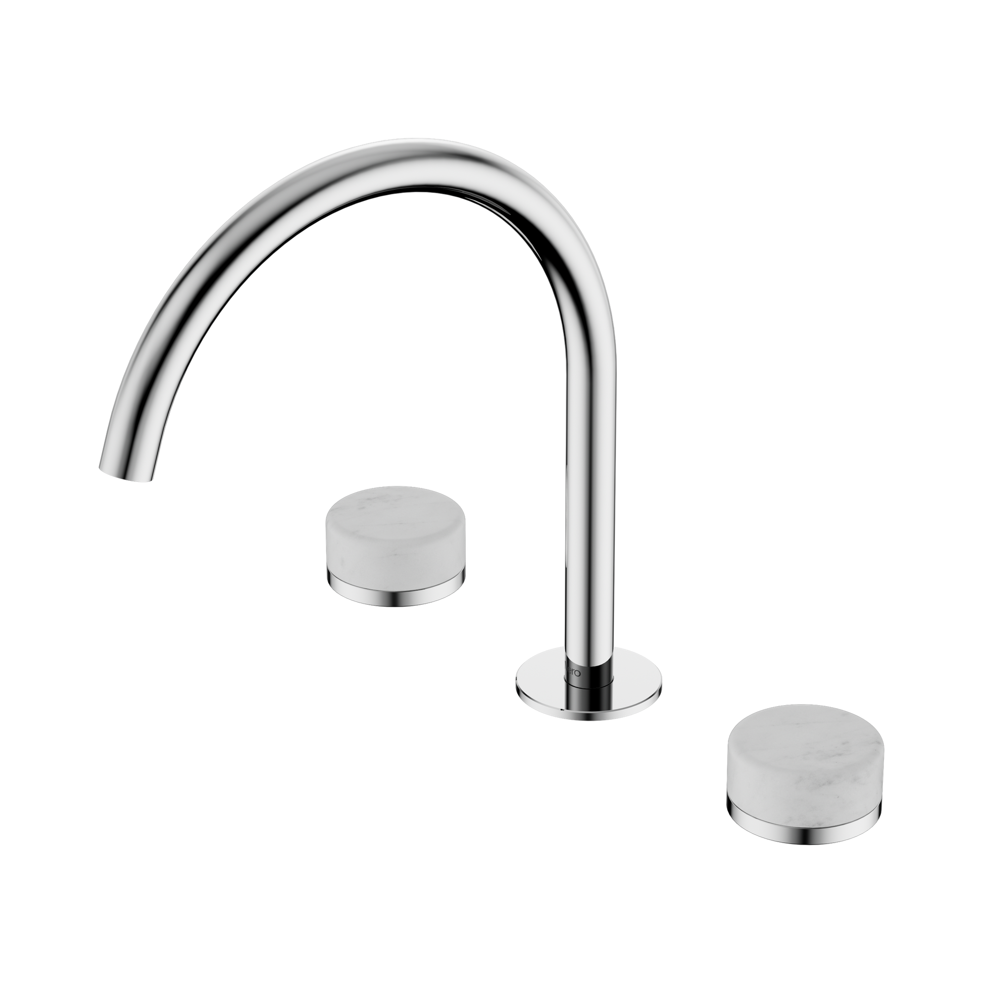 Nero Serenity Bath/Kitchen Set Arc Spout With Carrara Handle, Chrome