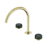 Nero Serenity Bath/Kitchen Set Arc Spout With Verde Alpi Handle, Brushed Gold