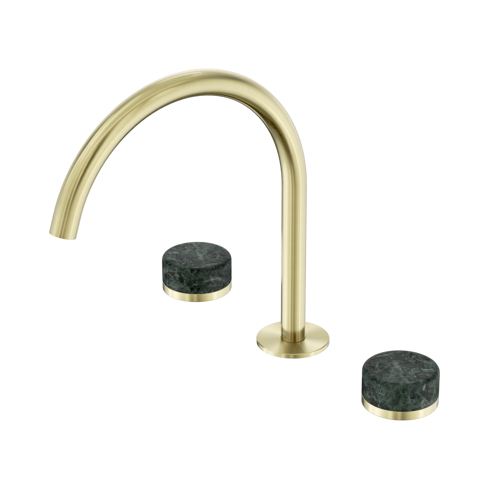 Nero Serenity Bath/Kitchen Set Arc Spout With Verde Alpi Handle, Brushed Gold