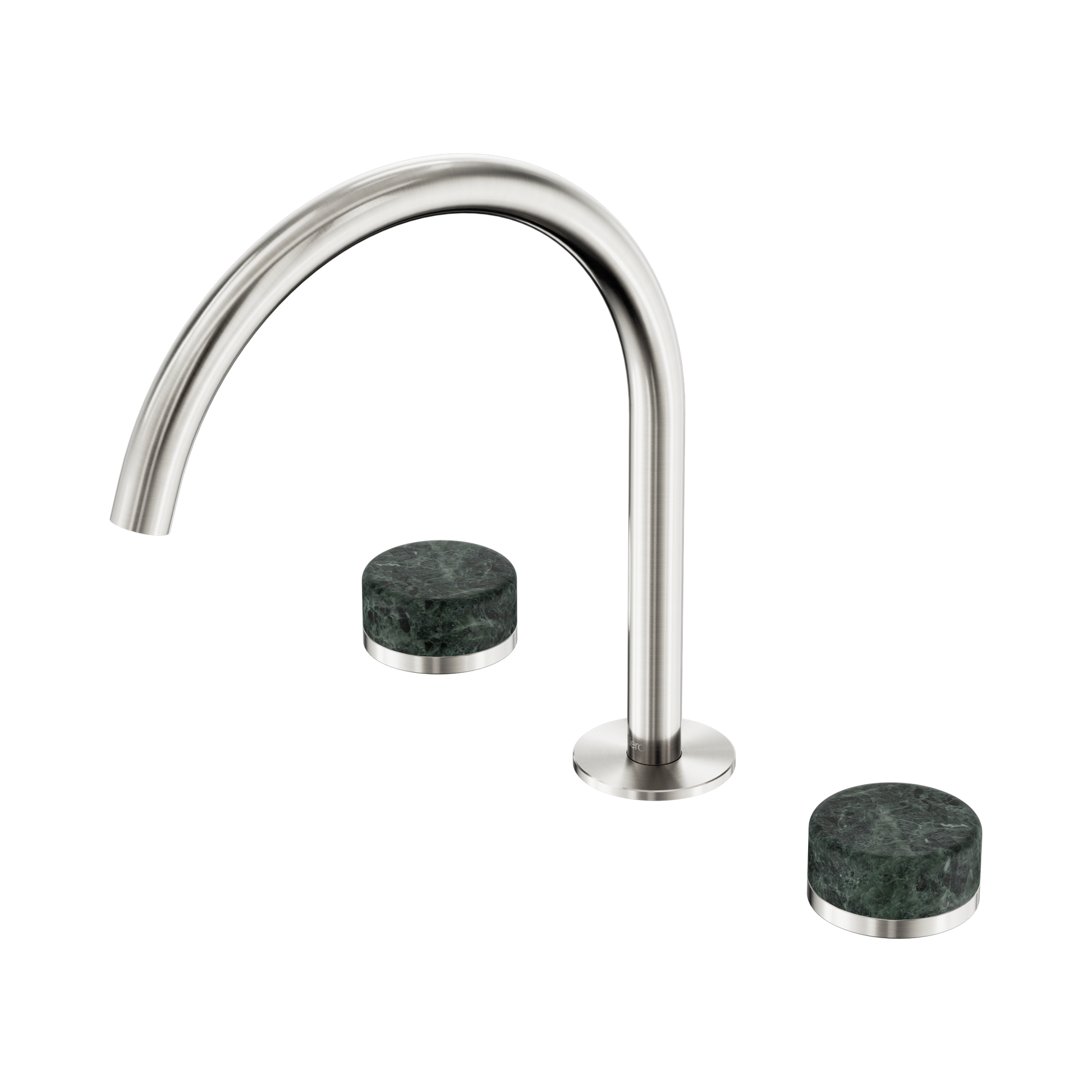 Nero Serenity Bath/Kitchen Set Arc Spout With Verde Alpi Handle, Brushed Nickel