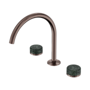 Nero Serenity Bath/Kitchen Set Arc Spout With Verde Alpi Handle, Brushed Bronze