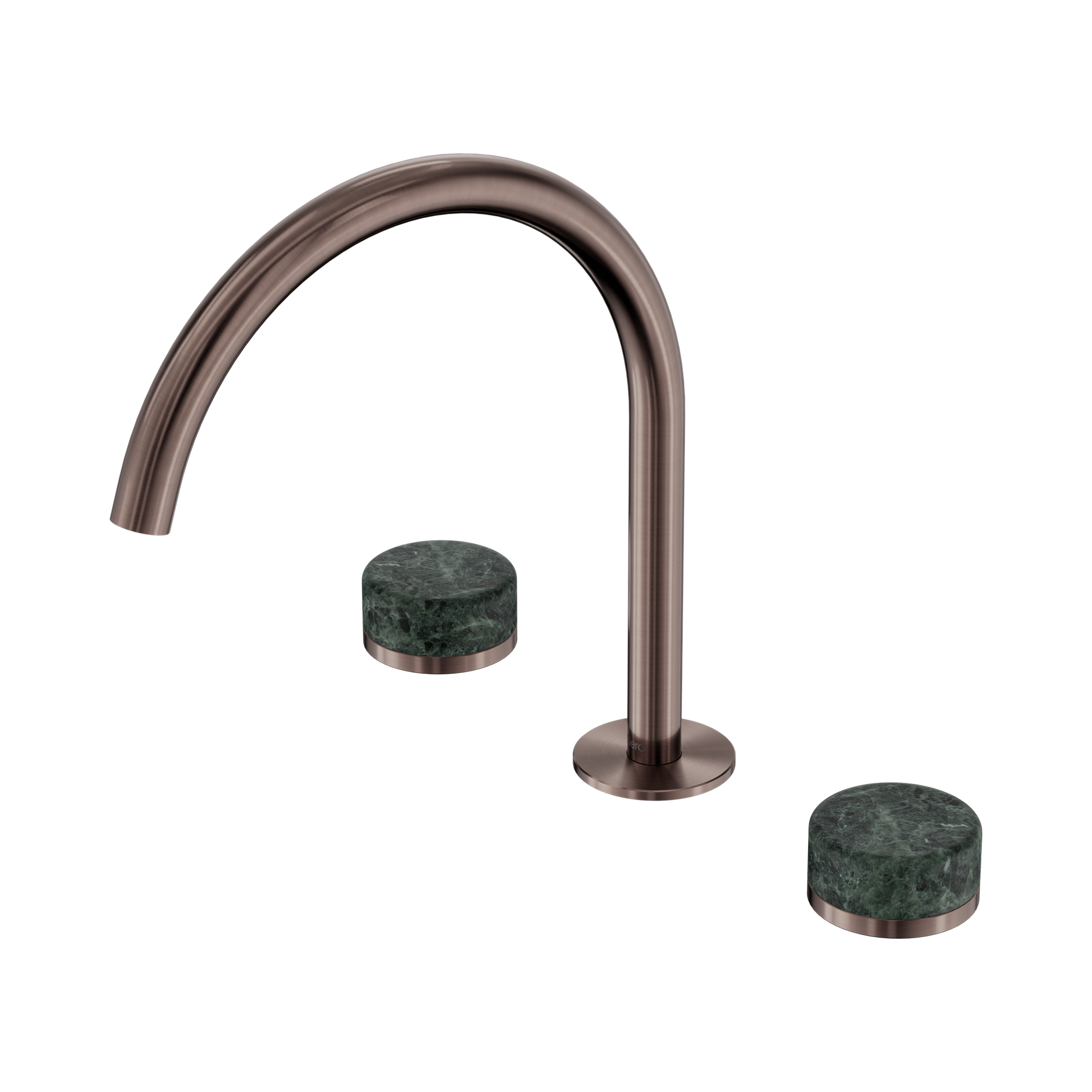 Nero Serenity Bath/Kitchen Set Arc Spout With Verde Alpi Handle, Brushed Bronze