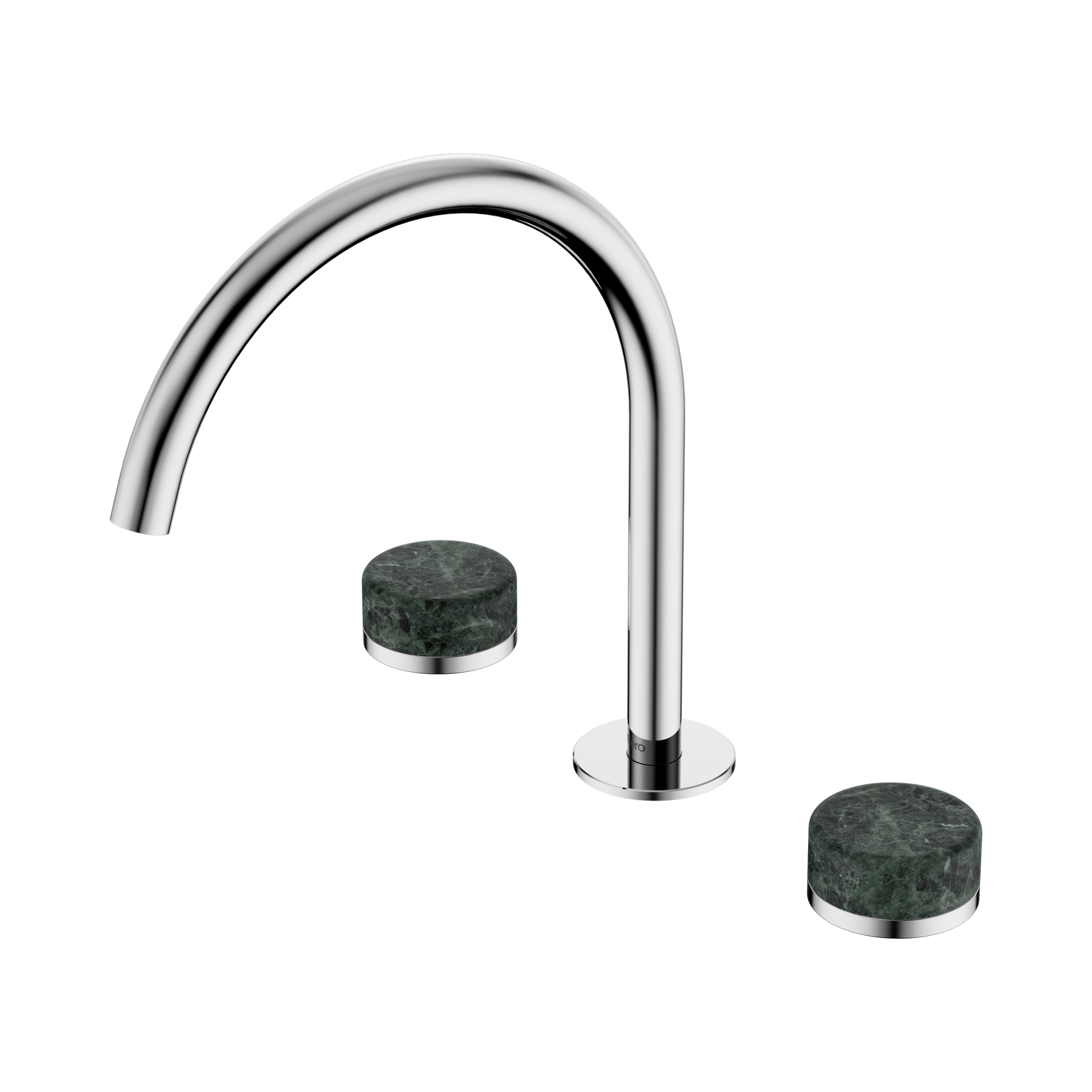 Nero Serenity Bath/Kitchen Set Arc Spout With Verde Alpi Handle, Chrome