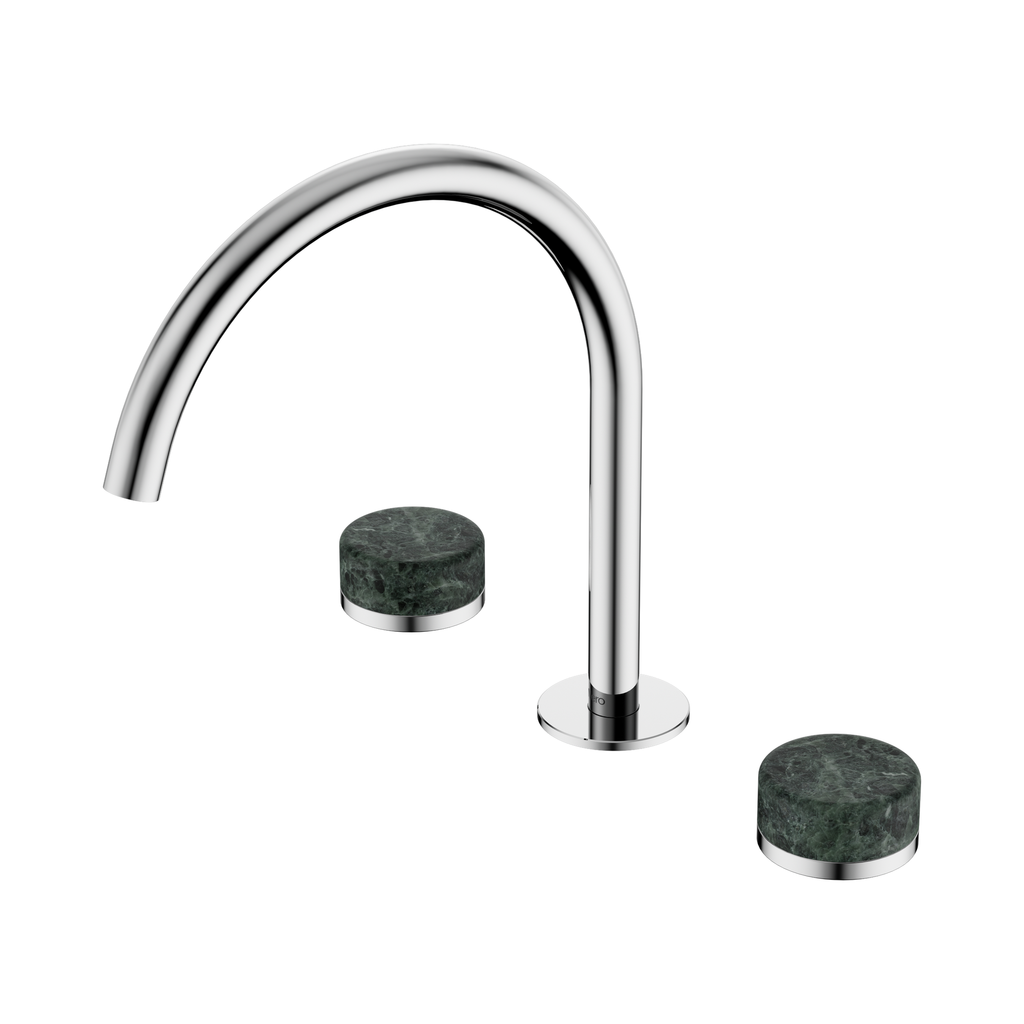 Nero Serenity Bath/Kitchen Set Arc Spout With Verde Alpi Handle, Chrome