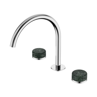 Nero Serenity Bath/Kitchen Set Arc Spout With Verde Alpi Handle, Chrome