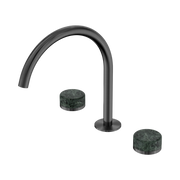 Nero Serenity Bath/Kitchen Set Arc Spout With Verde Alpi Handle, Gun Metal