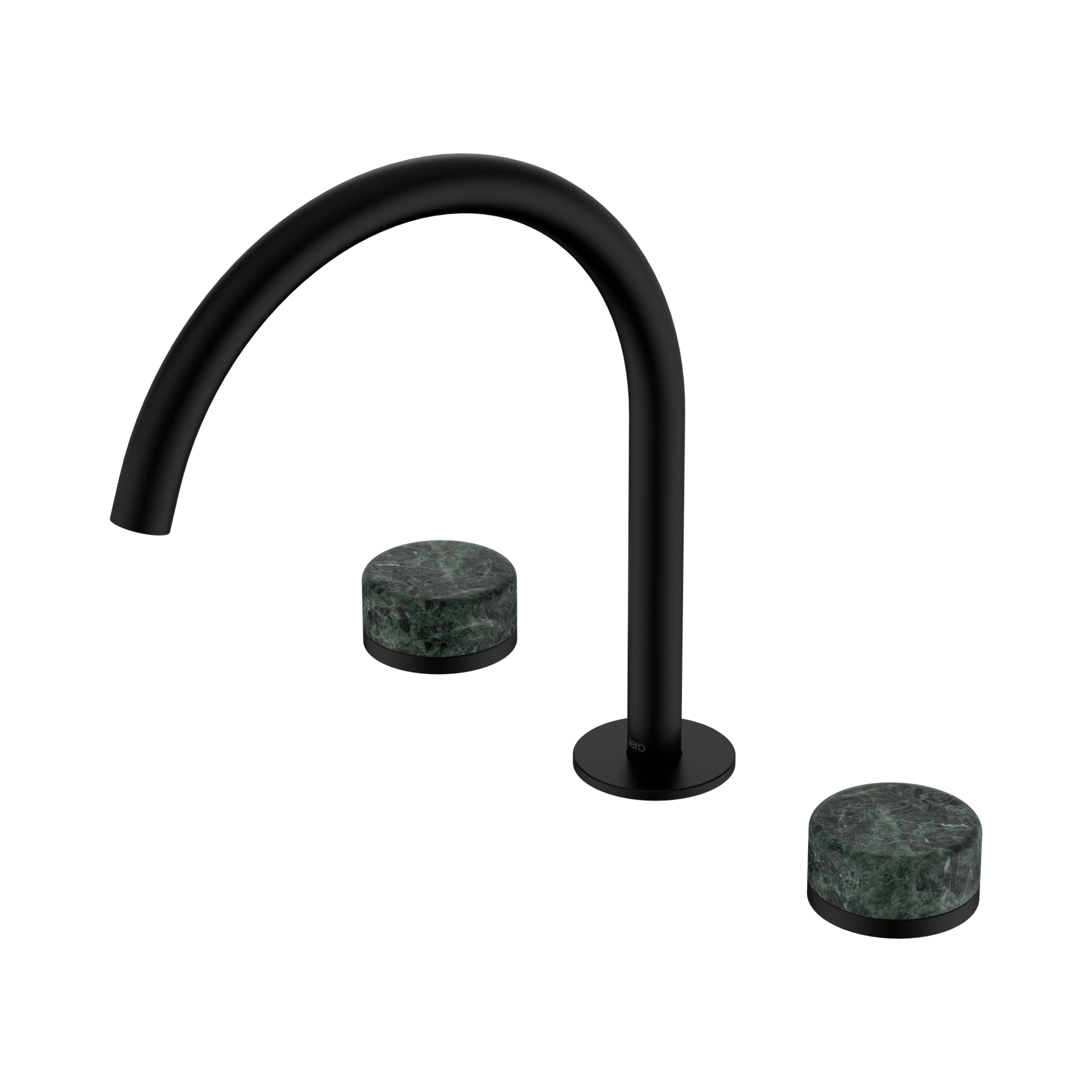 Nero Serenity Bath/Kitchen Set Arc Spout With Verde Alpi Handle, Matte Black
