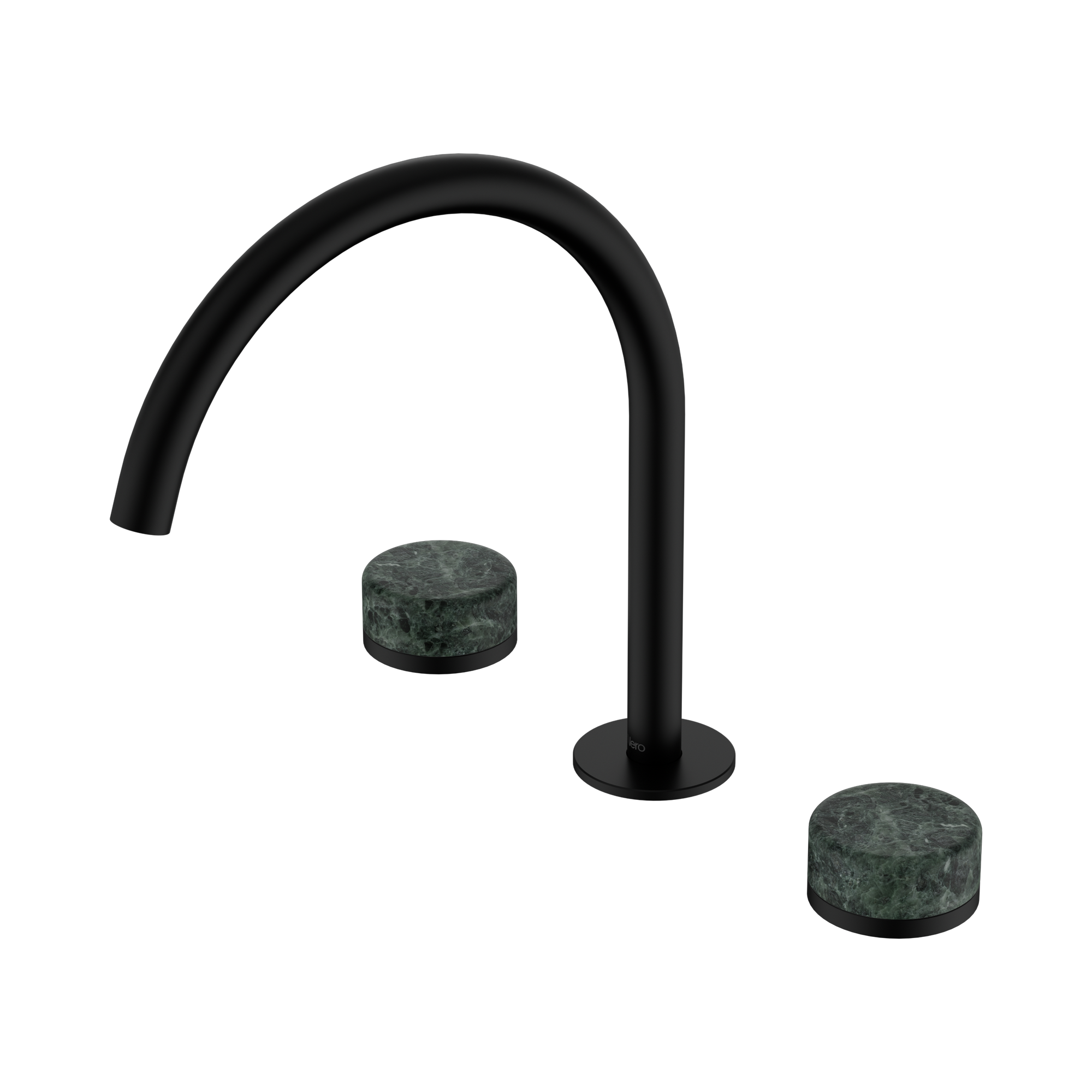 Nero Serenity Bath/Kitchen Set Arc Spout With Verde Alpi Handle, Matte Black