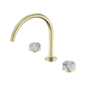 Nero Serenity Bath/Kitchen Set Arc Spout With Arabescato Corchia Handle