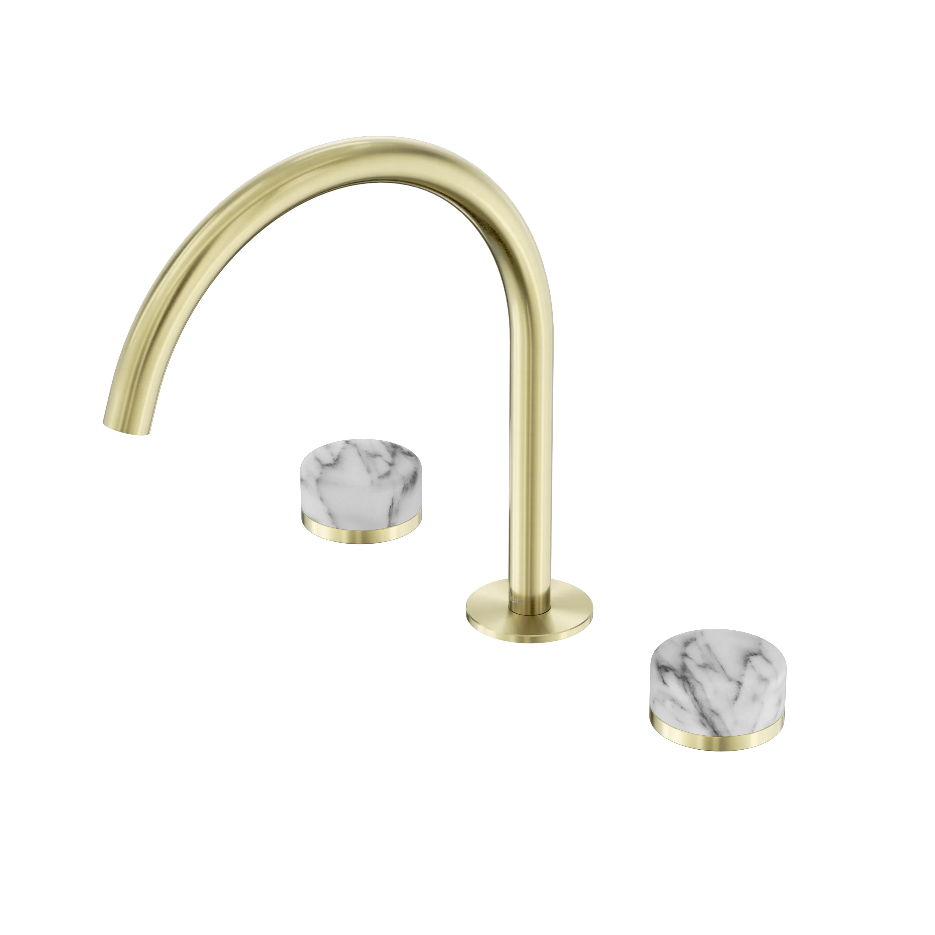 Nero Serenity Bath/Kitchen Set Arc Spout With Arabescato Corchia Handle