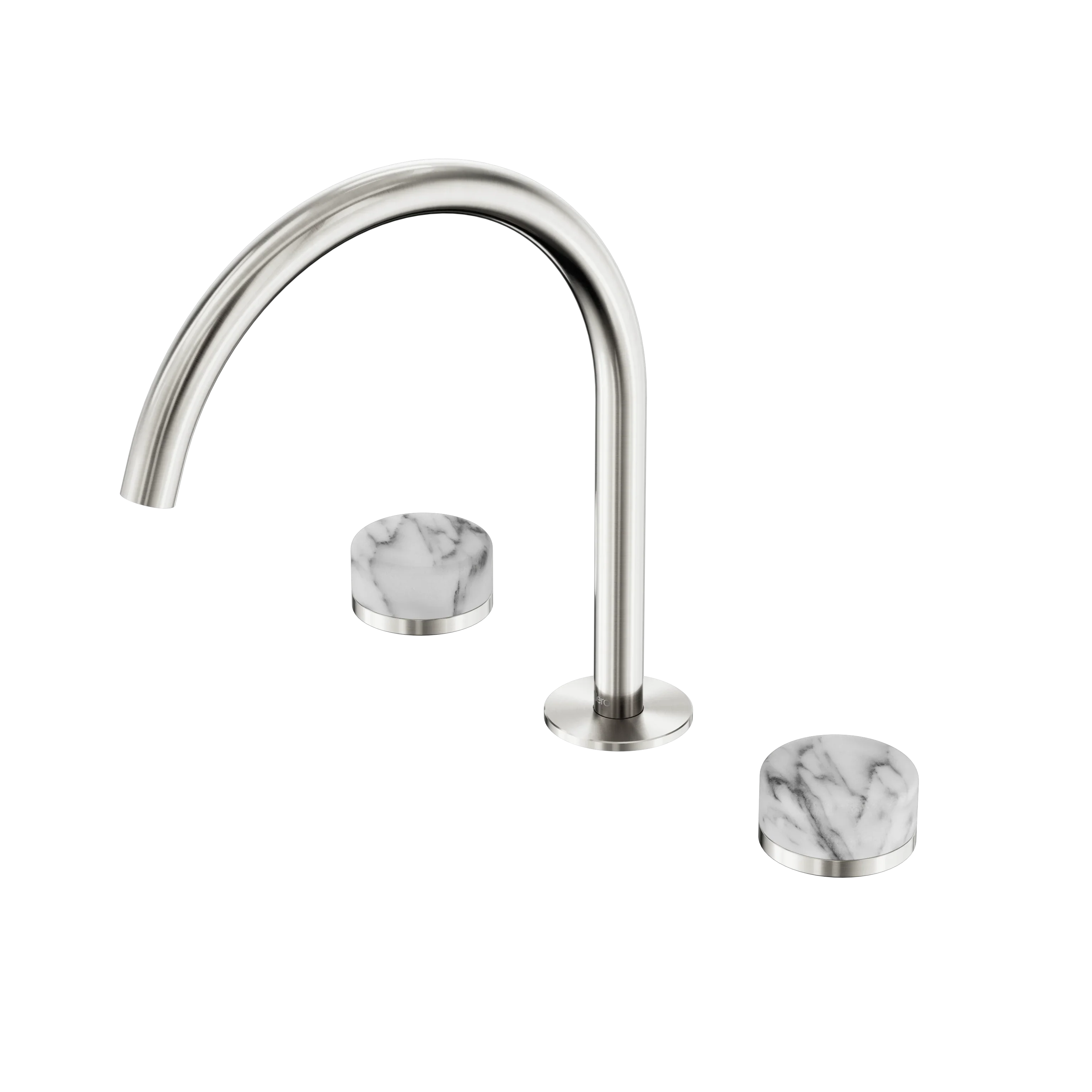 Nero Serenity Bath/Kitchen Set Arc Spout With Arabescato Corchia Handle