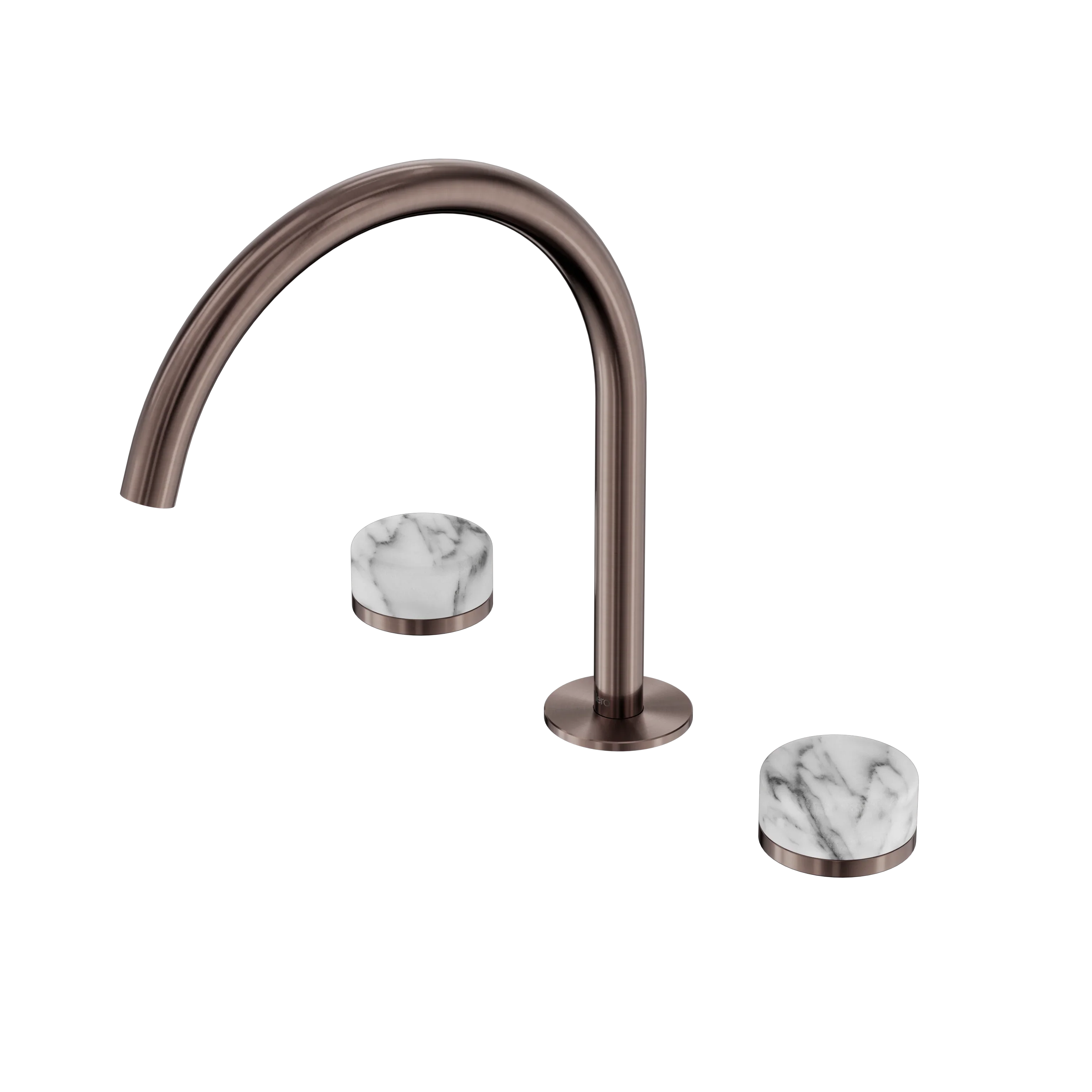 Nero Serenity Bath/Kitchen Set Arc Spout With Arabescato Corchia Handle