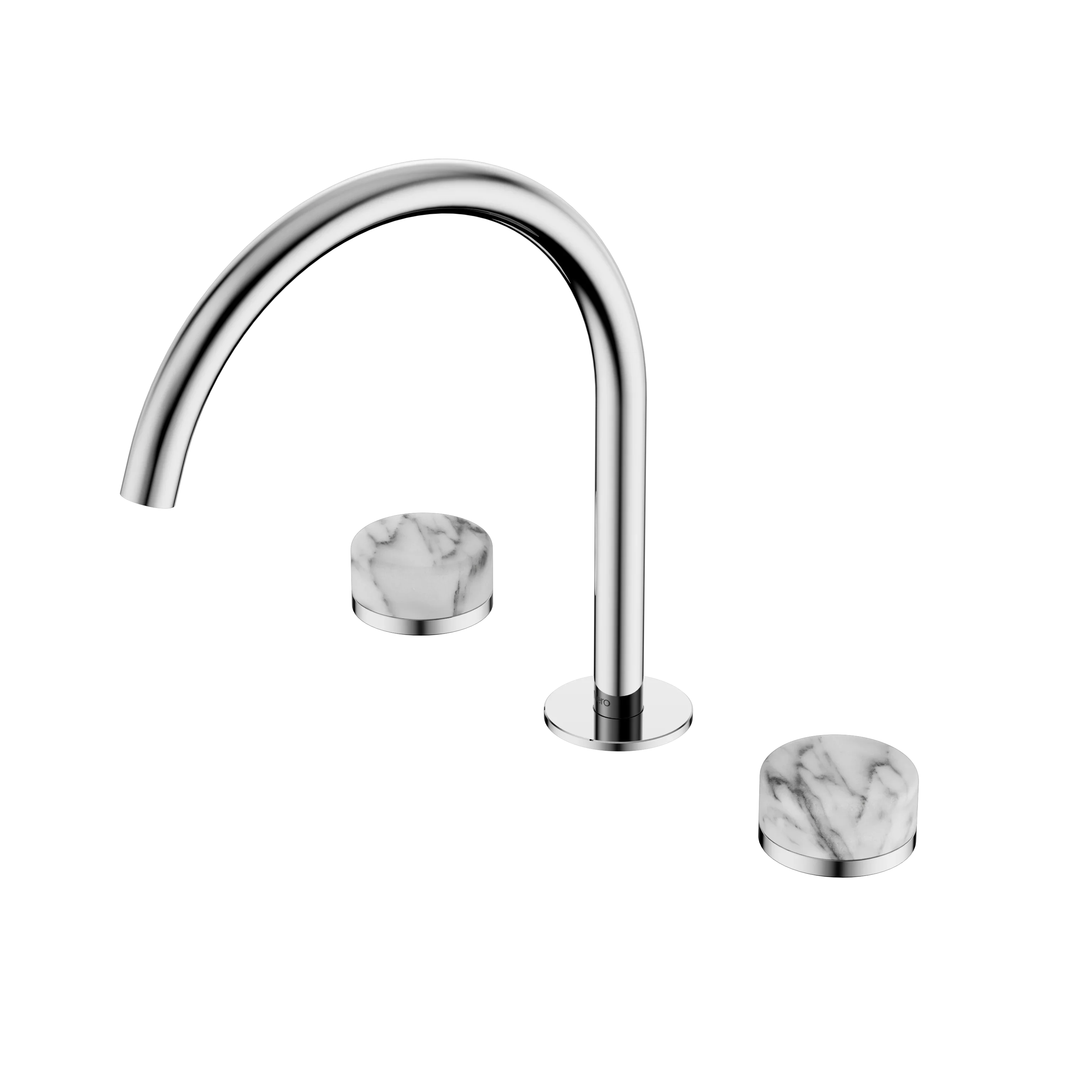 Nero Serenity Bath/Kitchen Set Arc Spout With Arabescato Corchia Handle