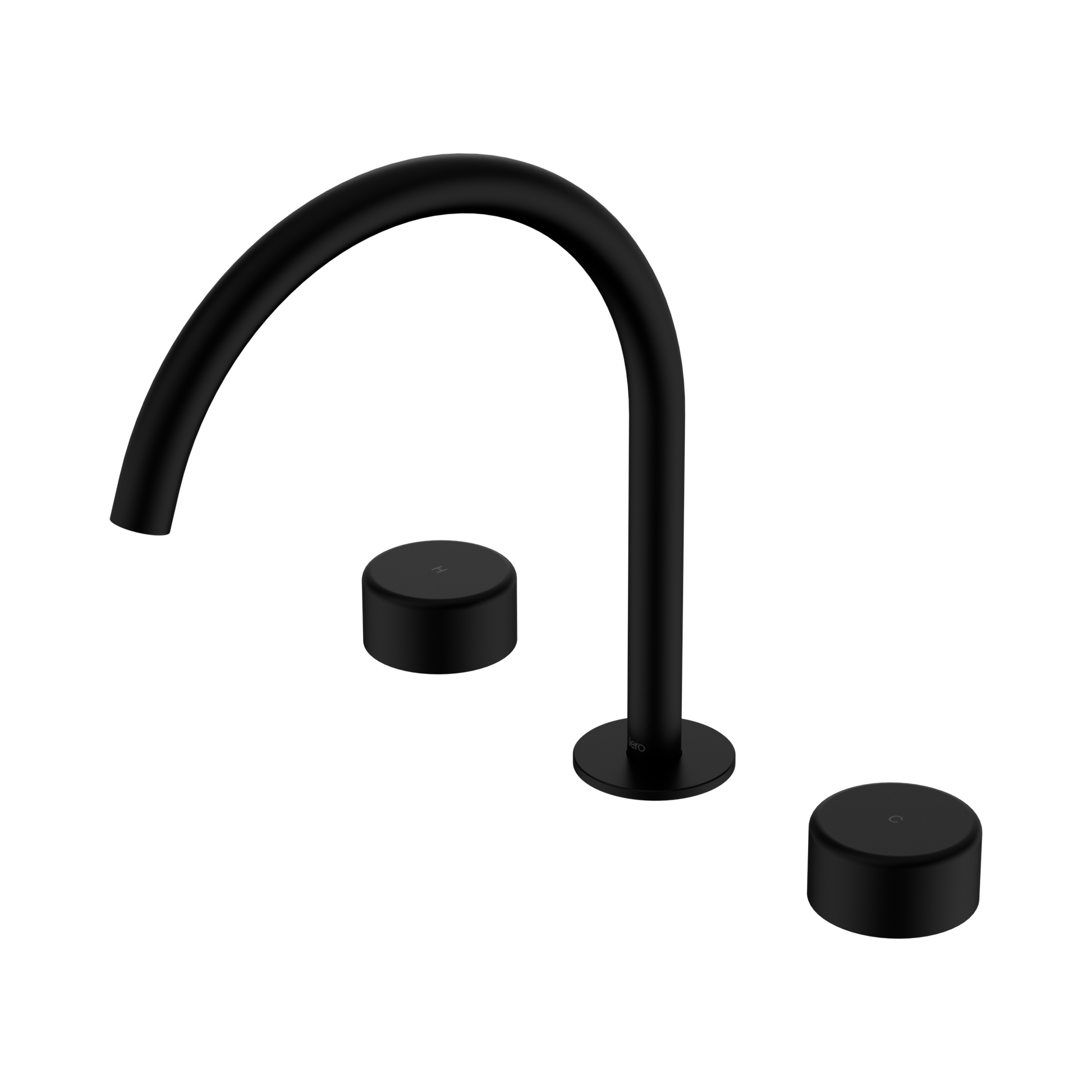 Nero Serenity Bath/Kitchen Set Arc Spout With Metal Handle, Matte Black