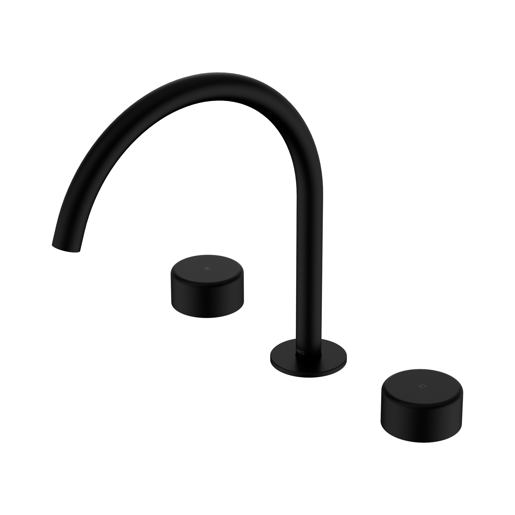Nero Serenity Bath/Kitchen Set Arc Spout With Metal Handle, Matte Black