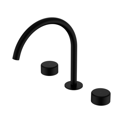 Nero Serenity Bath/Kitchen Set Arc Spout With Metal Handle, Matte Black