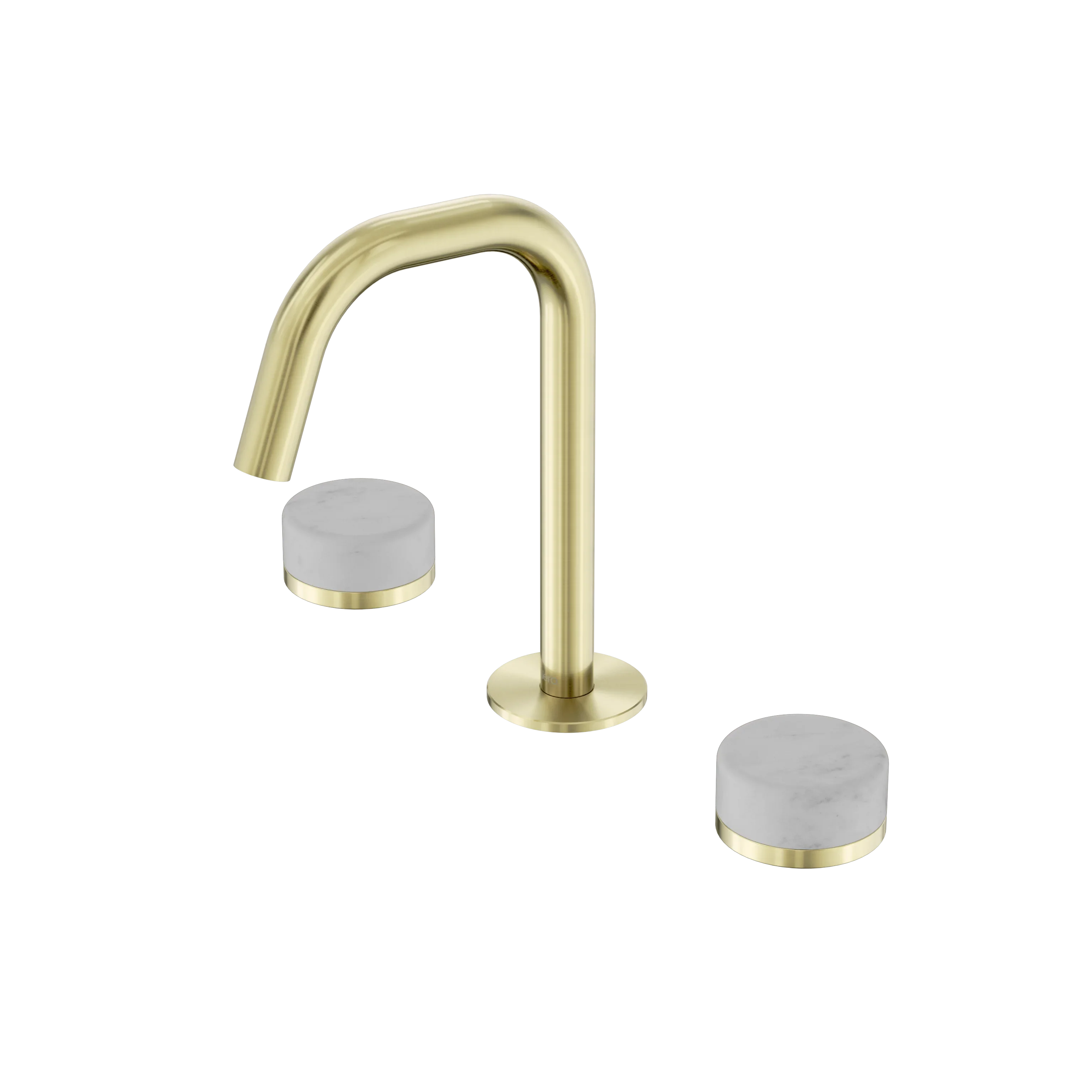 Nero Serenity Basin Set Edge Spout With Carrara Handle