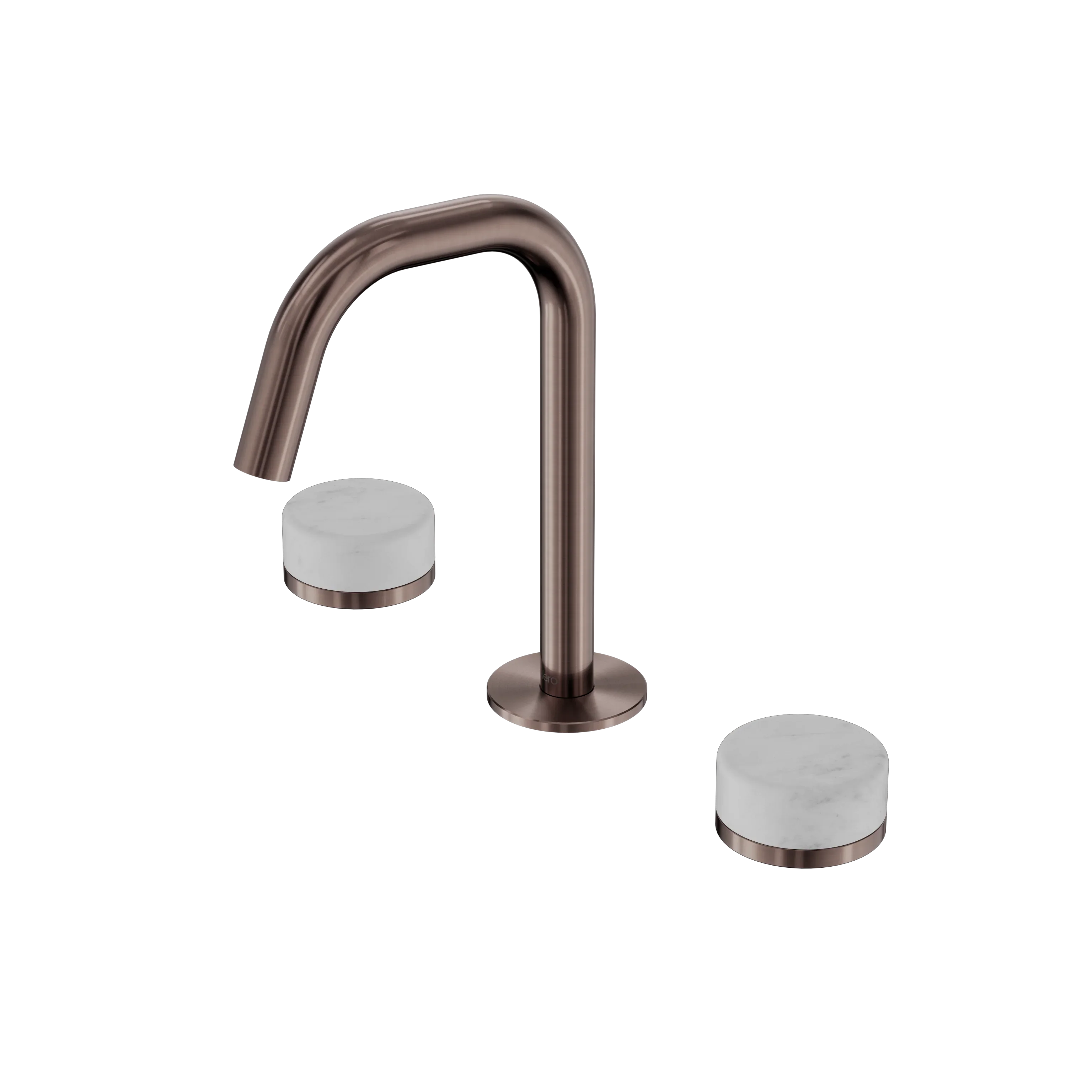 Nero Serenity Basin Set Edge Spout With Carrara Handle
