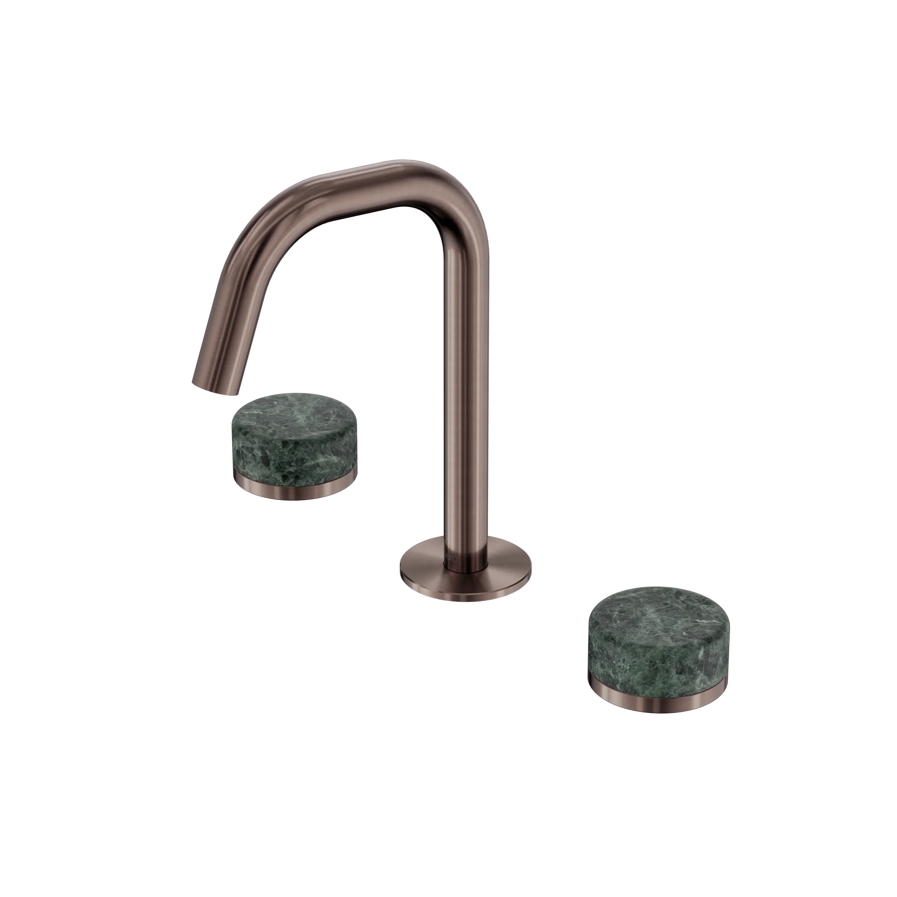 Nero Serenity Basin Set Edge Spout With Verde Alpi Handle