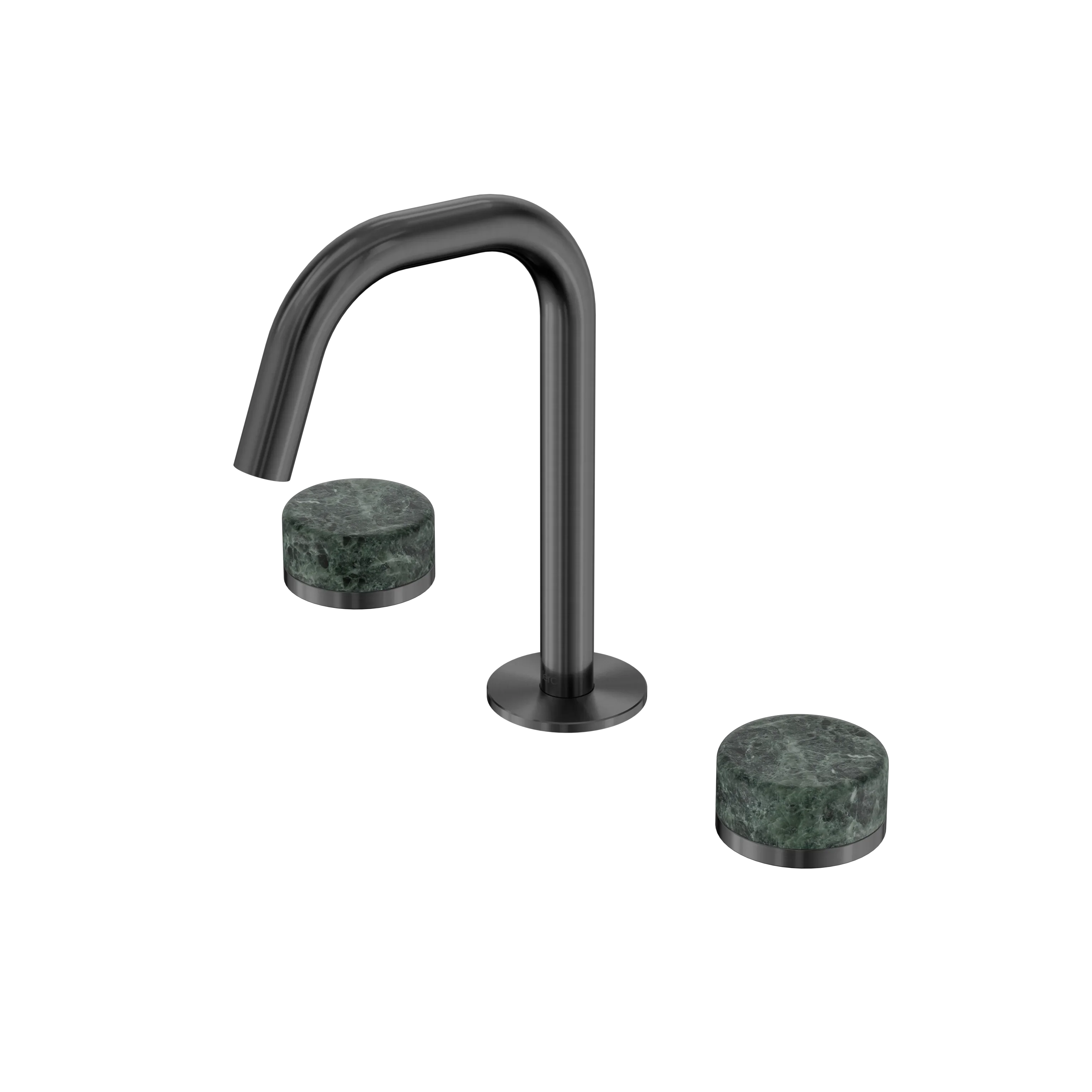 Nero Serenity Basin Set Edge Spout With Verde Alpi Handle