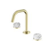 Nero Serenity Basin Set Edge Spout With Arabescato Corchia Handle