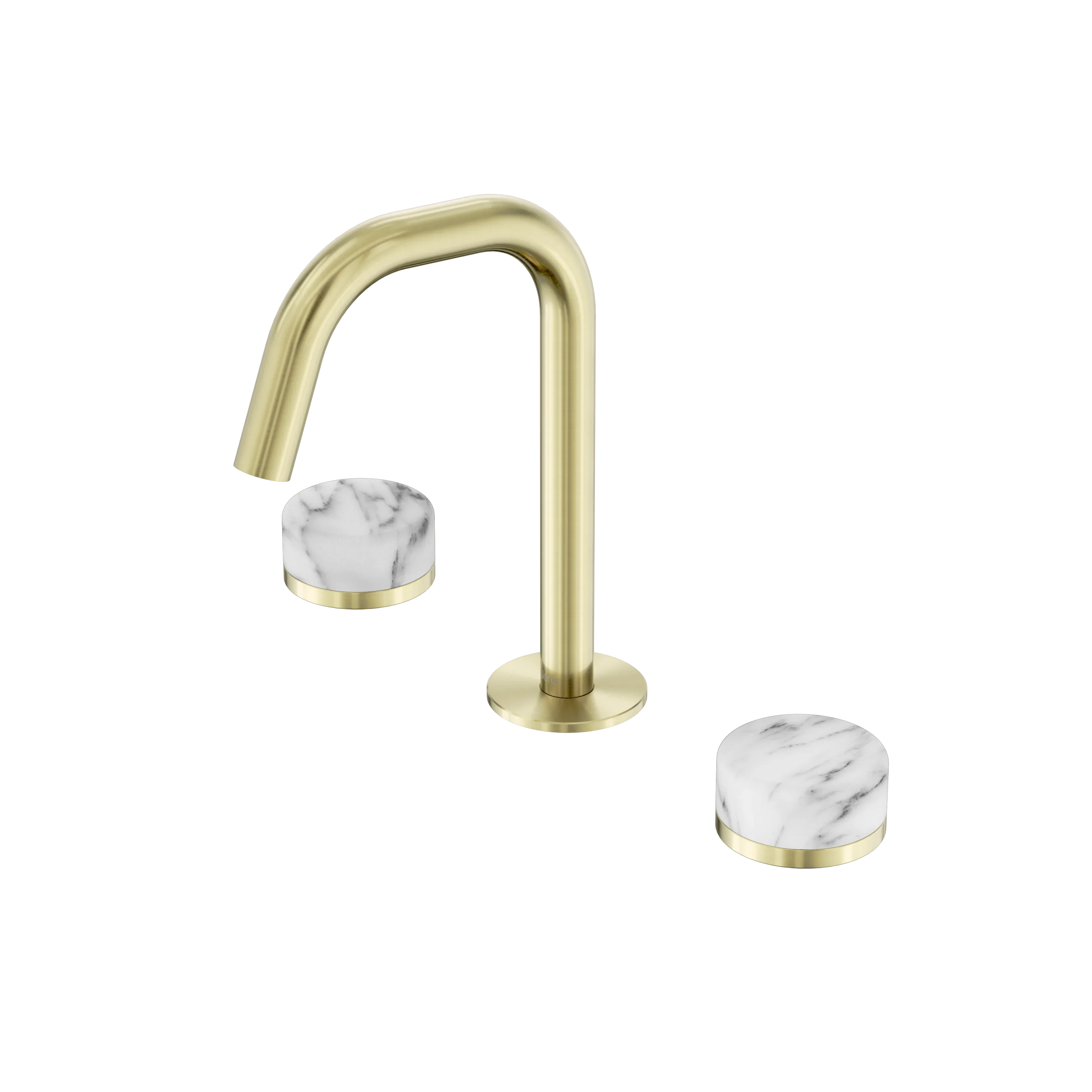 Nero Serenity Basin Set Edge Spout With Arabescato Corchia Handle