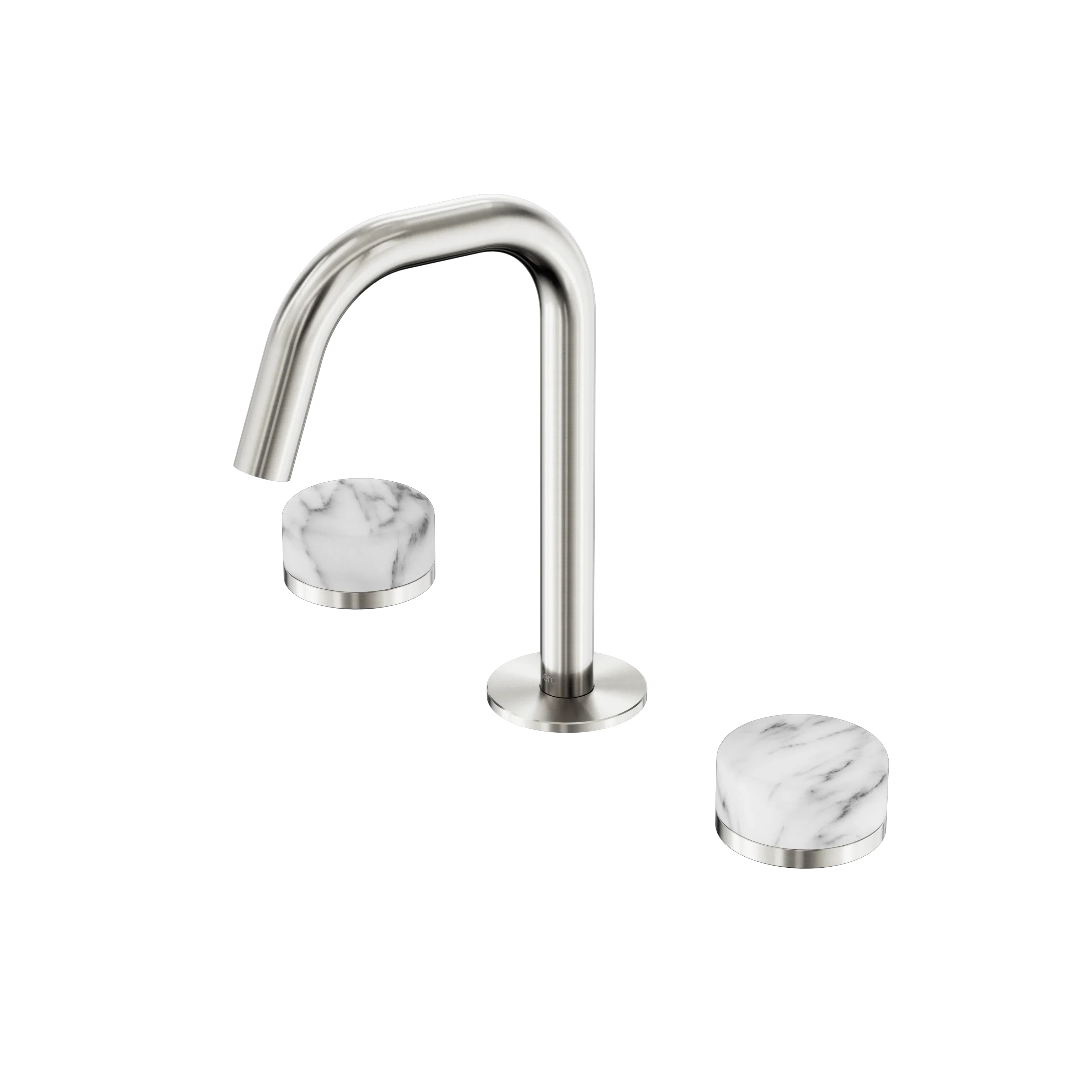Nero Serenity Basin Set Edge Spout With Arabescato Corchia Handle