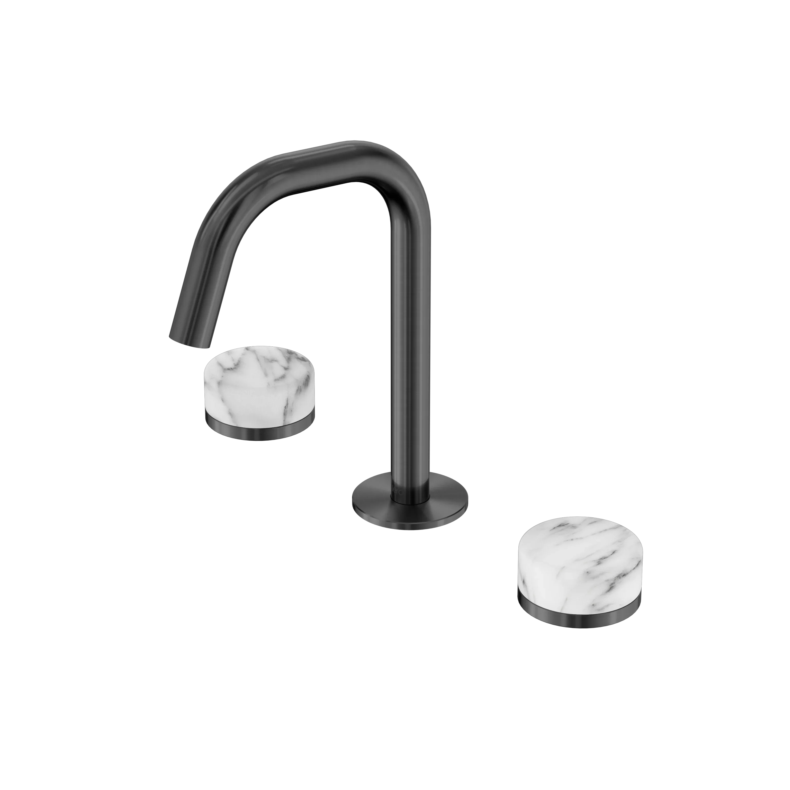 Nero Serenity Basin Set Edge Spout With Arabescato Corchia Handle