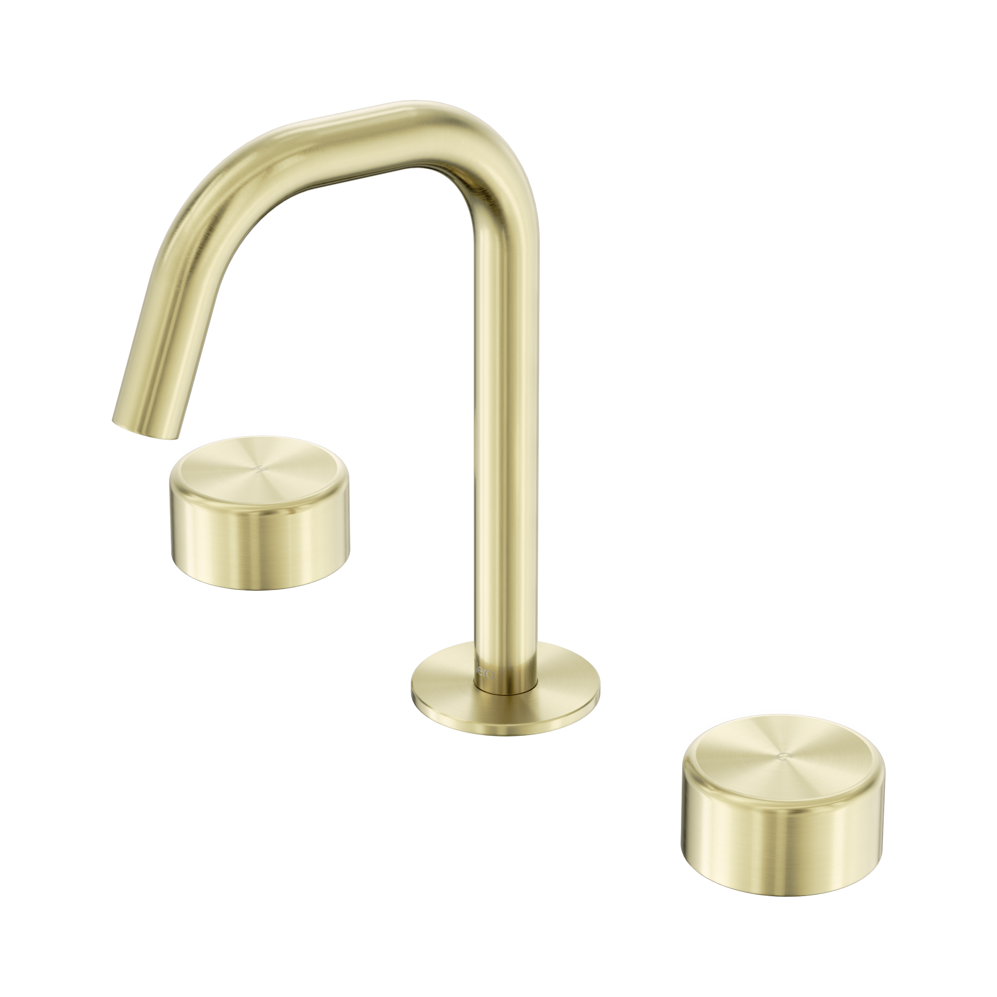 Nero Serenity Basin Set Edge Spout With Metal Handle, Brushed Gold