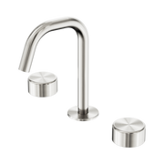 Nero Serenity Basin Set Edge Spout With Metal Handle, Brushed Nickel