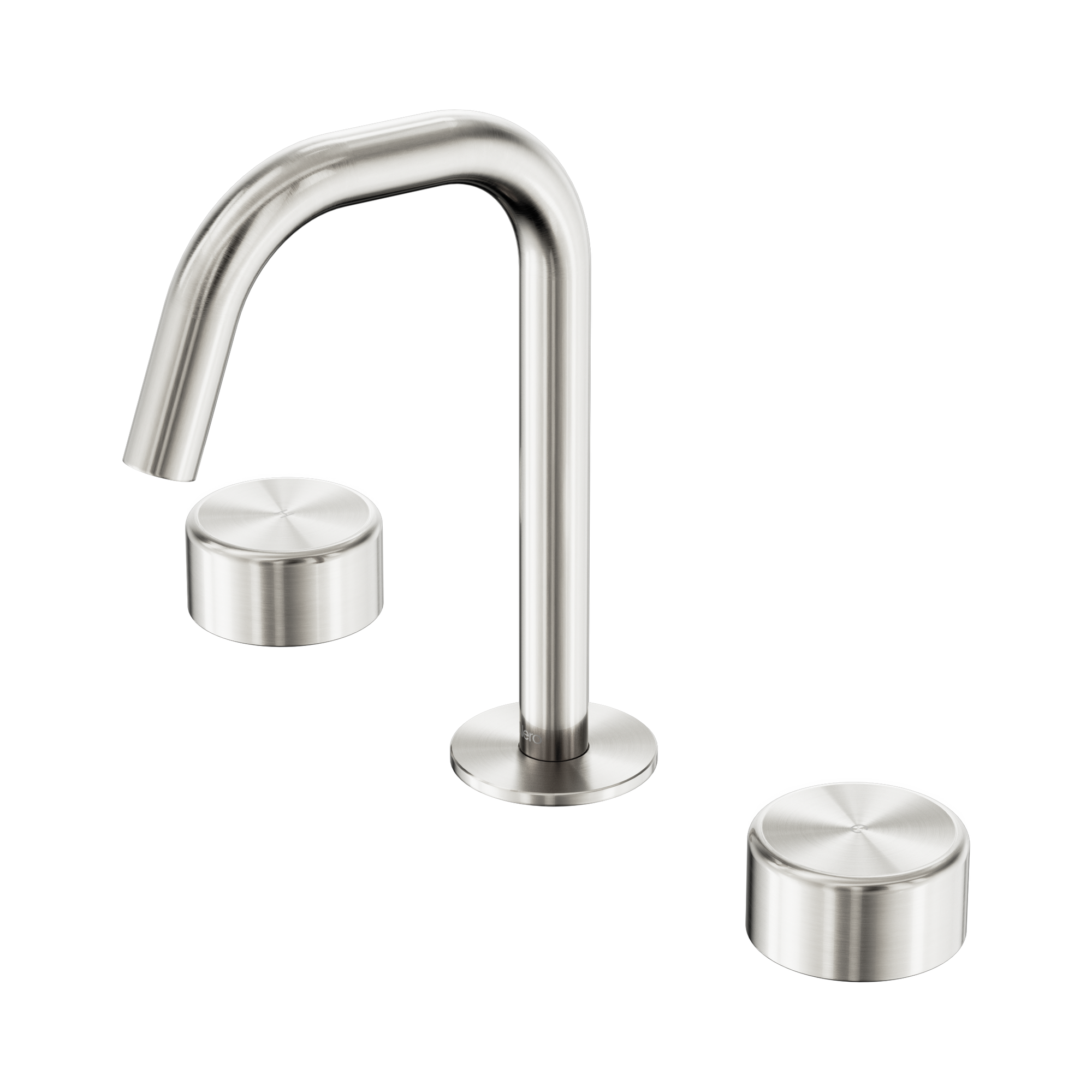 Nero Serenity Basin Set Edge Spout With Metal Handle, Brushed Nickel