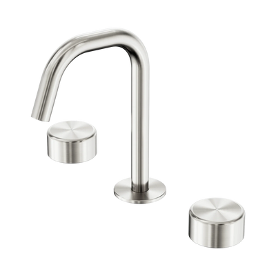 Nero Serenity Basin Set Edge Spout With Metal Handle, Brushed Nickel
