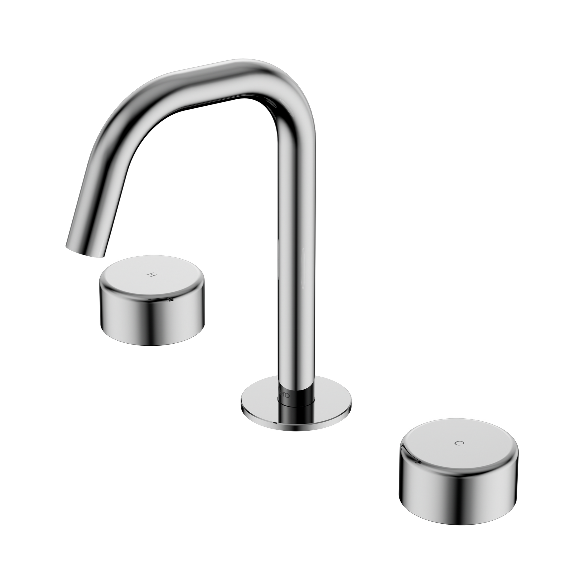 Nero Serenity Basin Set Edge Spout With Metal Handle, Chrome