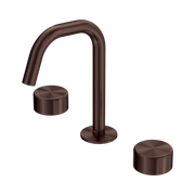 Nero Serenity Basin Set Edge Spout With Metal Handle, Rome Bronze