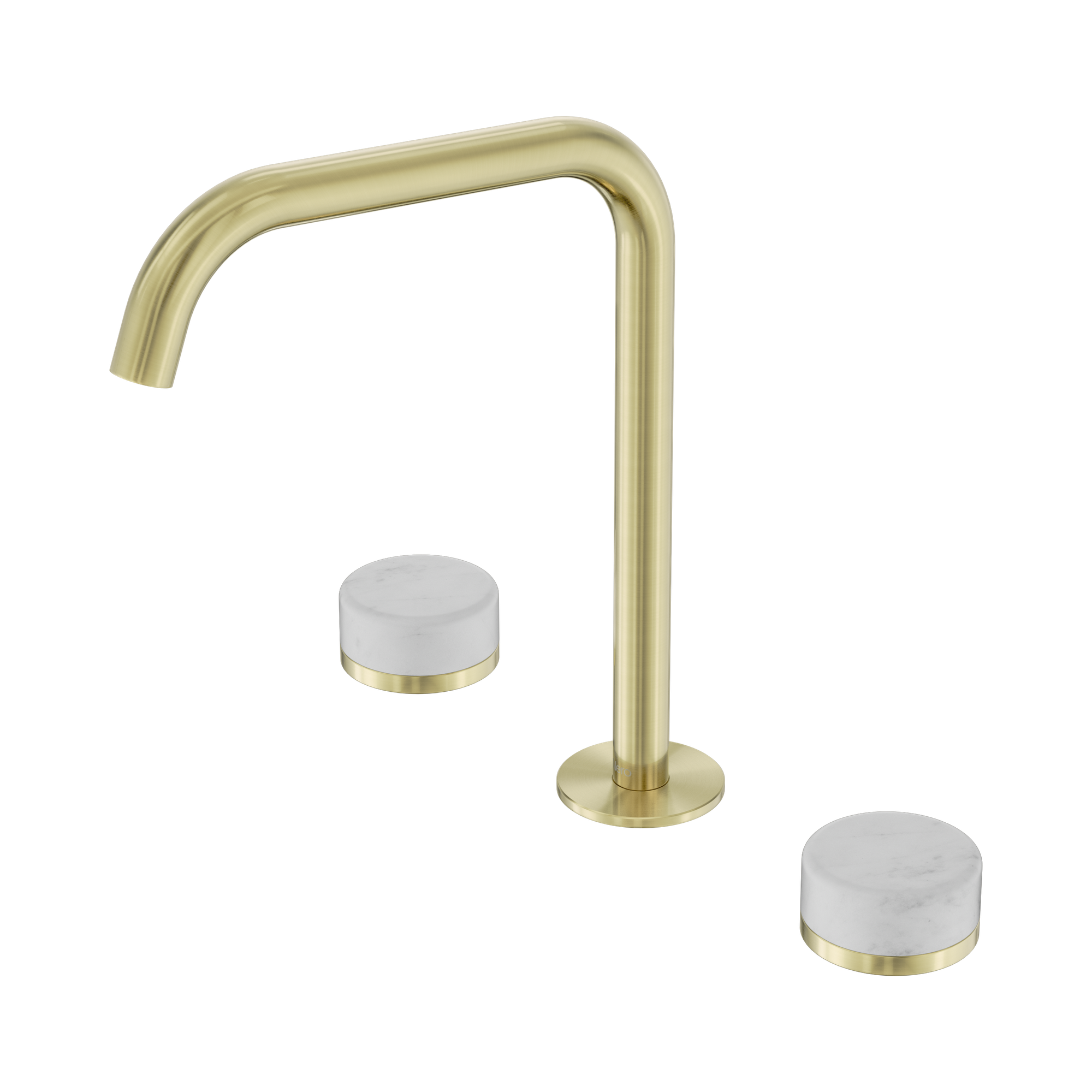 Nero Serenity Bath/Kitchen Set Edge Spout With Carrara Handle, Brushed Gold