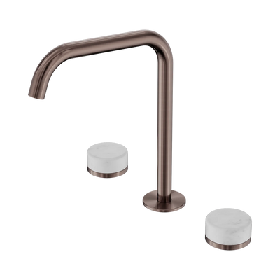 Nero Serenity Bath/Kitchen Set Edge Spout With Carrara Handle, Brushed Bronze