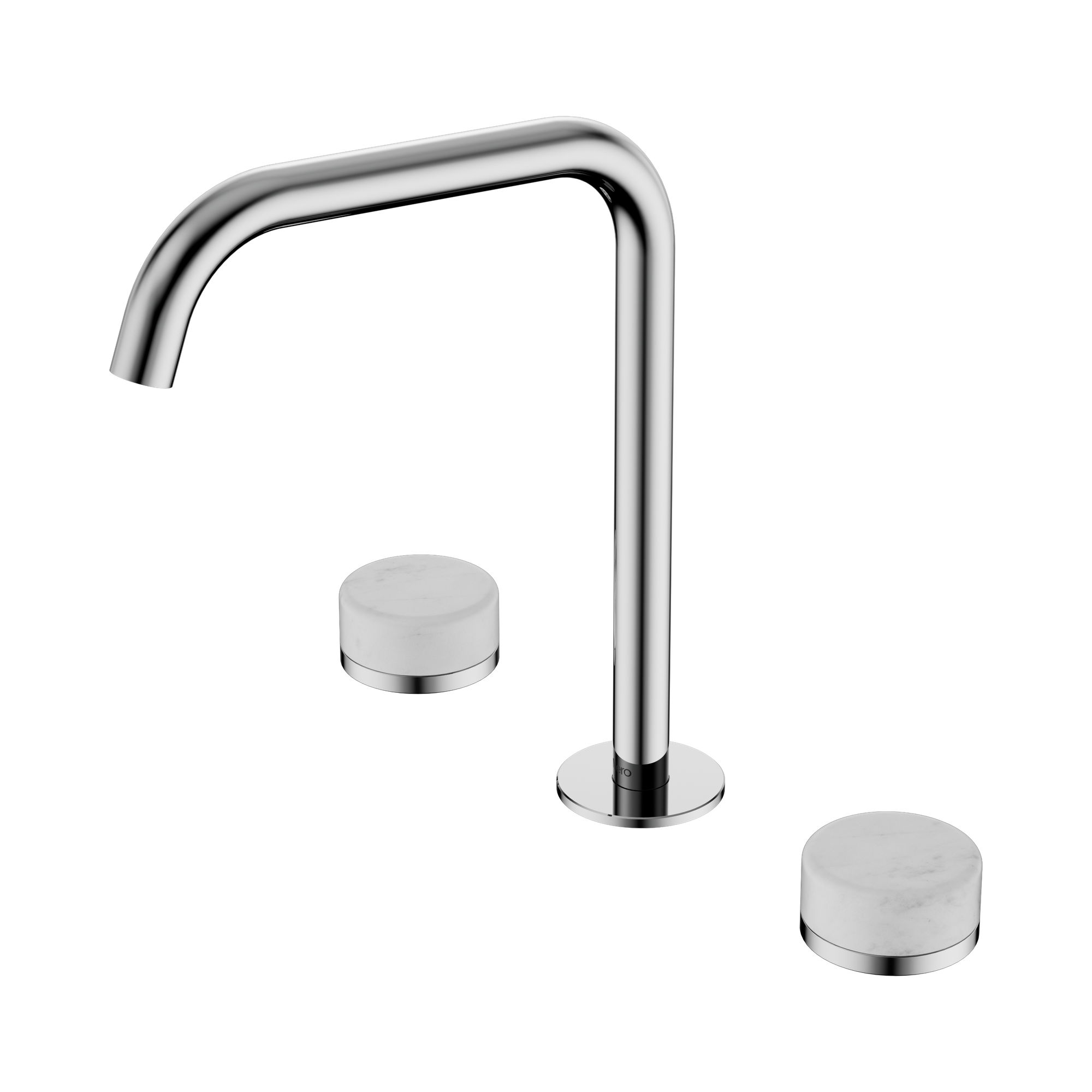 Nero Serenity Bath/Kitchen Set Edge Spout With Carrara Handle, Chrome