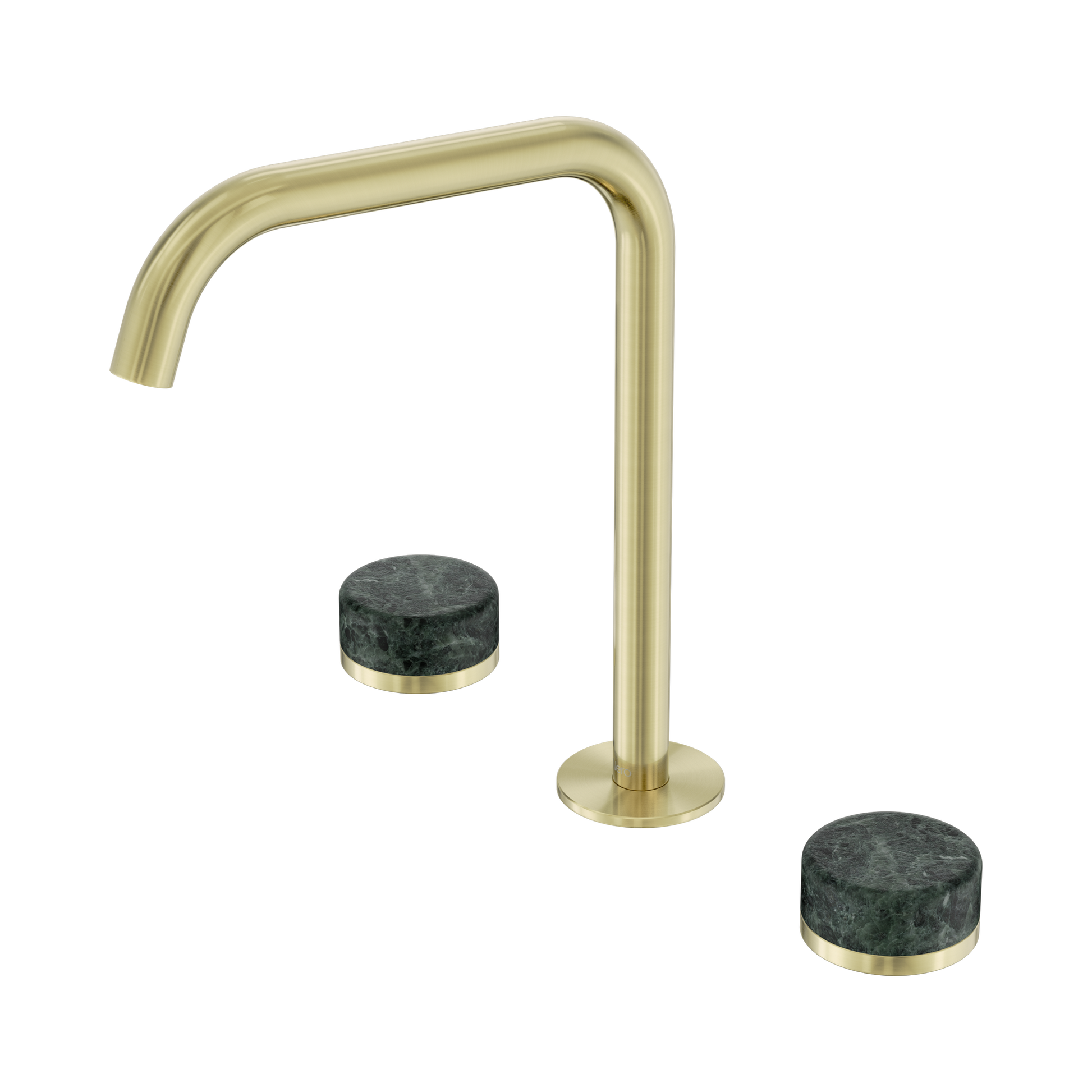 Nero Serenity Bath/Kitchen Set Edge Spout With Verde Alpi Handle, Brushed Gold