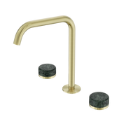 Nero Serenity Bath/Kitchen Set Edge Spout With Verde Alpi Handle