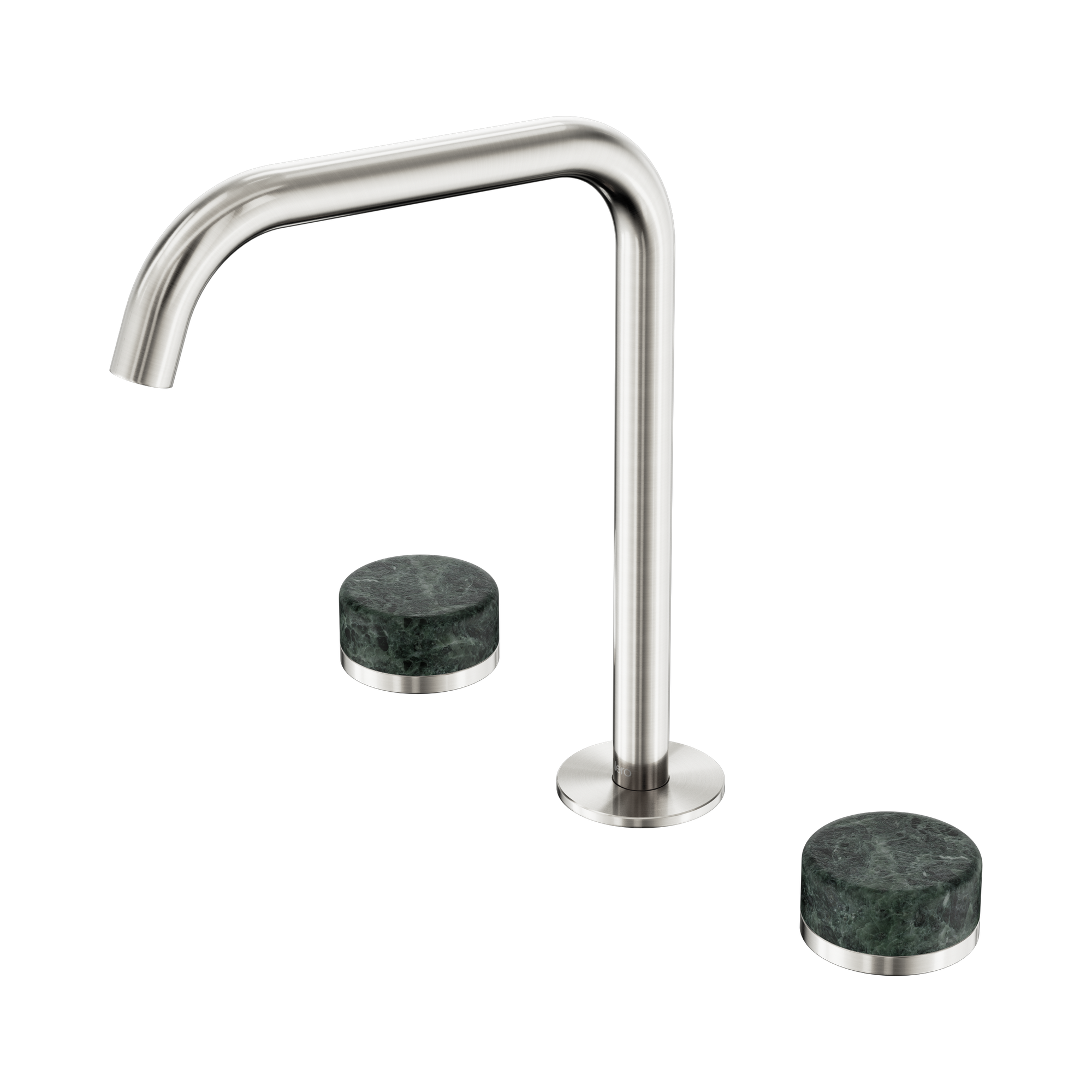 Nero Serenity Bath/Kitchen Set Edge Spout With Verde Alpi Handle, Brushed Nickel