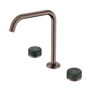 Nero Serenity Bath/Kitchen Set Edge Spout With Verde Alpi Handle, Brushed Bronze