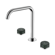 Nero Serenity Bath/Kitchen Set Edge Spout With Verde Alpi Handle, Chrome