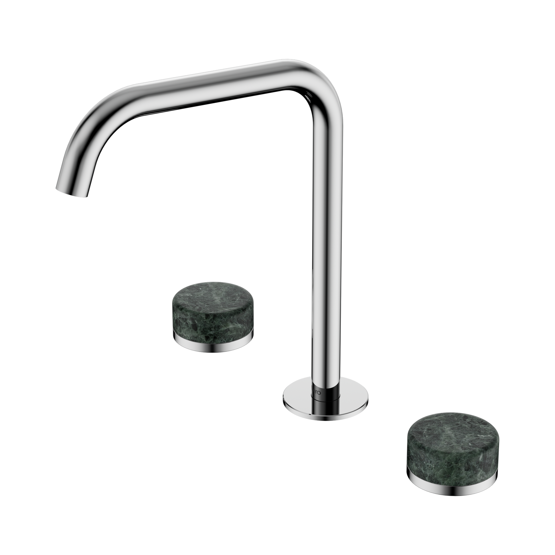 Nero Serenity Bath/Kitchen Set Edge Spout With Verde Alpi Handle, Chrome
